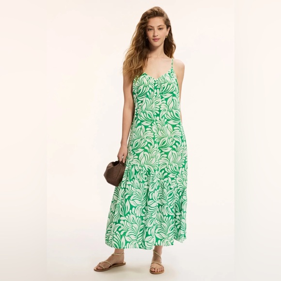 Yumi Kim Dresses & Skirts - YUMI KIM Zuri Maxi Dress Green / White Floral Print Size Large